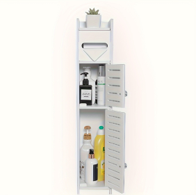 Toilet Storage Rack - Space-saving Bathroom Organizer, Made Of Durable Reclaimed Wood, Compact Design Suitable For Small Bathrooms And Apartments.