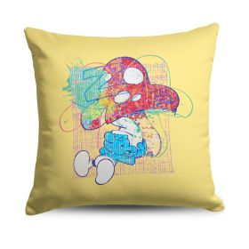Smurfs Chillaxing Throw Pillow 18x18 inches