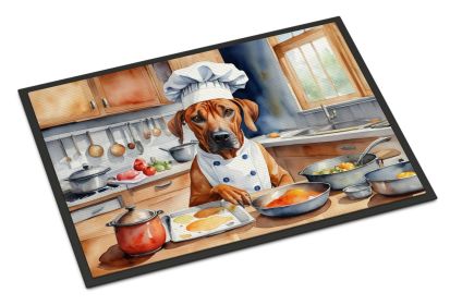 NEW Rhodesian Ridgeback The Chef Doormat Front Door Mat Indoor Outdoor Rugs for Entryway, Non Slip Washable Low Pile, 18H X 27W