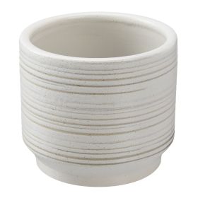 Pottery 6" Teramo Ceramic Planter, White