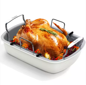 High-Temperature Resistant Chicken Roasting Pan Heat-Resistant Fried Chicken Tray For Oven Baking
