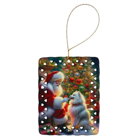 American Eskimos And Santa Claus Porcelain Decorations Christmas Tree Hanging Decorations (Option: default)