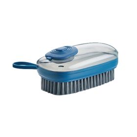 Multifunctional Automatic Liquid Cleaning Brush Soft Shoe Brush Clean Wash Shoe Artifact Laundry Brush Household Brush Clothes (Color: Blue)