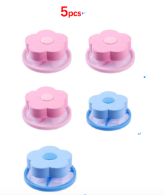 Float Filter For Washing Machine Hair Remover (Option: Blue+pink-5pcs)