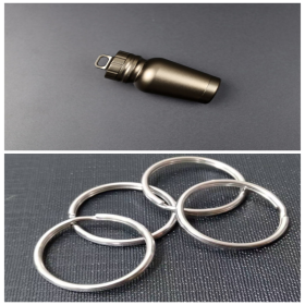 Outdoor medicine bottle Aluminum alloy survival pills full waterproof cans Sealed capsules (Option: Champagne color set)