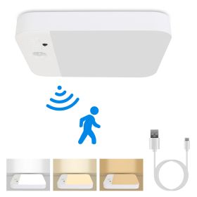 1Pc Or 2Pcs Motion Sensor Ceiling Light With Remote Rechargeable Wireless Flush Ceiling Light With 3000K 4500K 6000K 3 Timer 10 Brightness For Cl (Option: 1Pc)