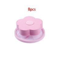 Float Filter For Washing Machine Hair Remover (Option: Pink-8pc)