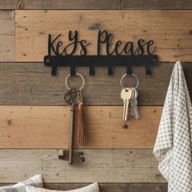 CIFbuy Black Metal Wall Mounted Single-Hook Key Holder, Sturdy Space-Saving Key Rack Organizer, Minimalist Entryway Home Office Wall Storage, for (Option: 14778940)