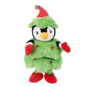1Pc Penguin Or Elk Or Snowman Electric Dancing Singing Plush Toy Twisting Snowman Toy Talking Interactive Mimicking Funny Songs Wiggly Dance Kid Chris (Option: Penguin)