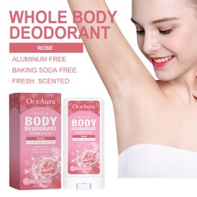 OceAura Whole Body Deodorant, Rose Fragrance Naturally Refreshing Lighten Underarm Odor Lasting Fragrance (Option: 2Pcs)