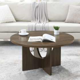 Modern Minimalist Coffee Table, Solid Wood Coffee Table, Nordic Style Coffee Table, Simple Design, Suitable For Both Home And Office. (Option: Natural Walnut)