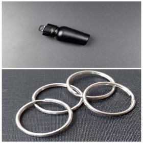 Outdoor medicine bottle Aluminum alloy survival pills full waterproof cans Sealed capsules (Option: Black set)