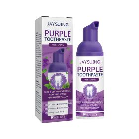 Jaysuing Purple Tooth Whitening Toothpaste, Brightens Teeth Cleans Stains And Relieves Bad Breath Beautiful Teeth Toothpaste (Option: 2Pcs)