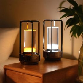2pcs Portable Touch Control Table Lamp With 5000mAh Battery, 3-Color Stepless Dimming Cordless LED Light For Bedroom Camping Restaurant Bar Indoo (Option: 2Pcs)
