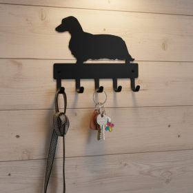 CIFbuy Black Iron Dog Wall Hook Creative Animal Shaped Farmhouse Entryway Organizer 5 Sturdy, Sturdy Hooks Rustproof Pet Lover Decor, for Coats B (Option: 02669118)