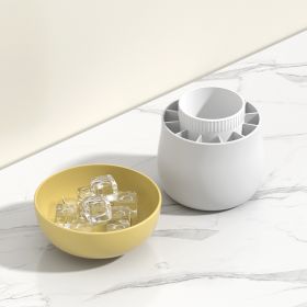 Ice Block Mold Silicone Mushroom Ice Cup Frozen Refrigerator Ice Grid Box Durable Easy Demould Bucket Homemade Crushed Ice Maker Ktichen Gadgets (Color: YELLOW)