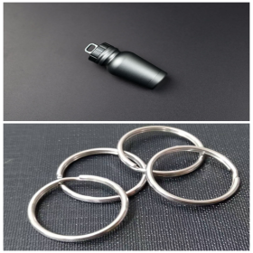 Outdoor medicine bottle Aluminum alloy survival pills full waterproof cans Sealed capsules (Option: Green grey set)