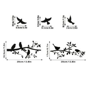 CIFbuy 3D Metal Bird Wall Art, Weather-Resistant Rustproof Waterproof Minimalist Boho Sculpture, Ornament for Indoor Outdoor Living, Room Patio G (Option: 18811845)