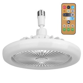 White-Grey Options -- 1Pc Ceiling Fan With Lights Remote Control 9.44in E27 Socket Fanlight With Dimmable Dimming Light Color Brightness 3 Fan Sp (Color: White)