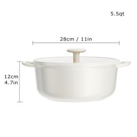 Clean Soup Pot (Option: Beige-28cm)
