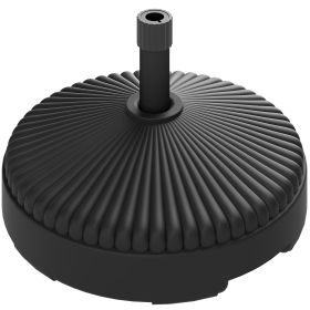 Round Patio Umbrella Base Holder, Heavy Duty Outdoor Umbrella Stand Base, Filled Up To 62lbs With Stand Or 51lbs With Water For Garden, Poolside, (Color: Black)