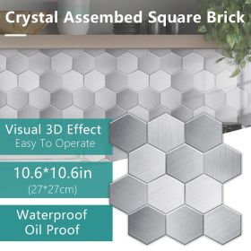 12 Pcs Hexagon Stick On Backsplash Tiles For Kitchen (PCS: 24MZ-5-141)