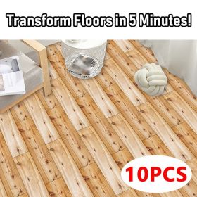 10 Pcs Self-Adhesive Wood-Look Flooring With Realistic Wood Grain Flooring ,Durable And Easy DIY Installation For Quick Renovation (PCS: 10DT-11)